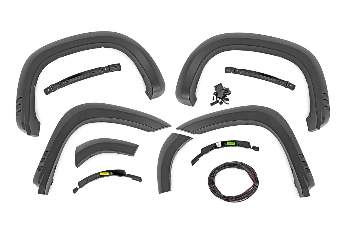 Chevrolet Silverado 1500 Fender Flares - Rough Country - SF1 - Dark Ash - '19-'22